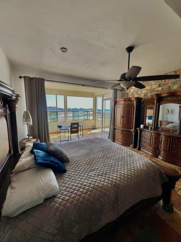 Guest bedroom at the Freedom Ibogaine clinic in Rosarito, Mexico